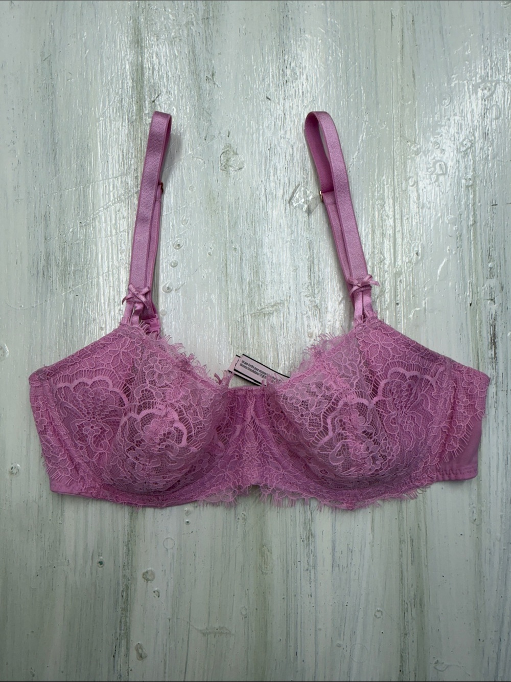 Victoria's Secret Lavender/Pink Angels Wicked Unlined Lace Balconette Bra 34D
